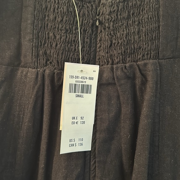 Linen-Blend Sweetheart Midi Dress - Picture 3 of 3